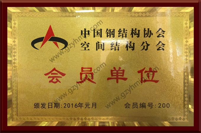 Membro da Sub-associa??o para Estruturas Espaciais da China Steel Construction Society